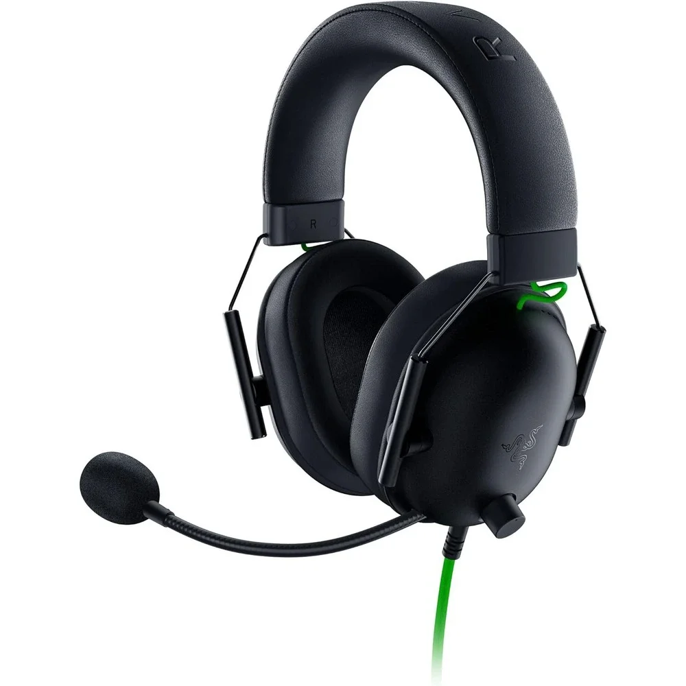 Razer BlackShark V2 X Wired Gaming Headset 3.5mm Mic Black Green